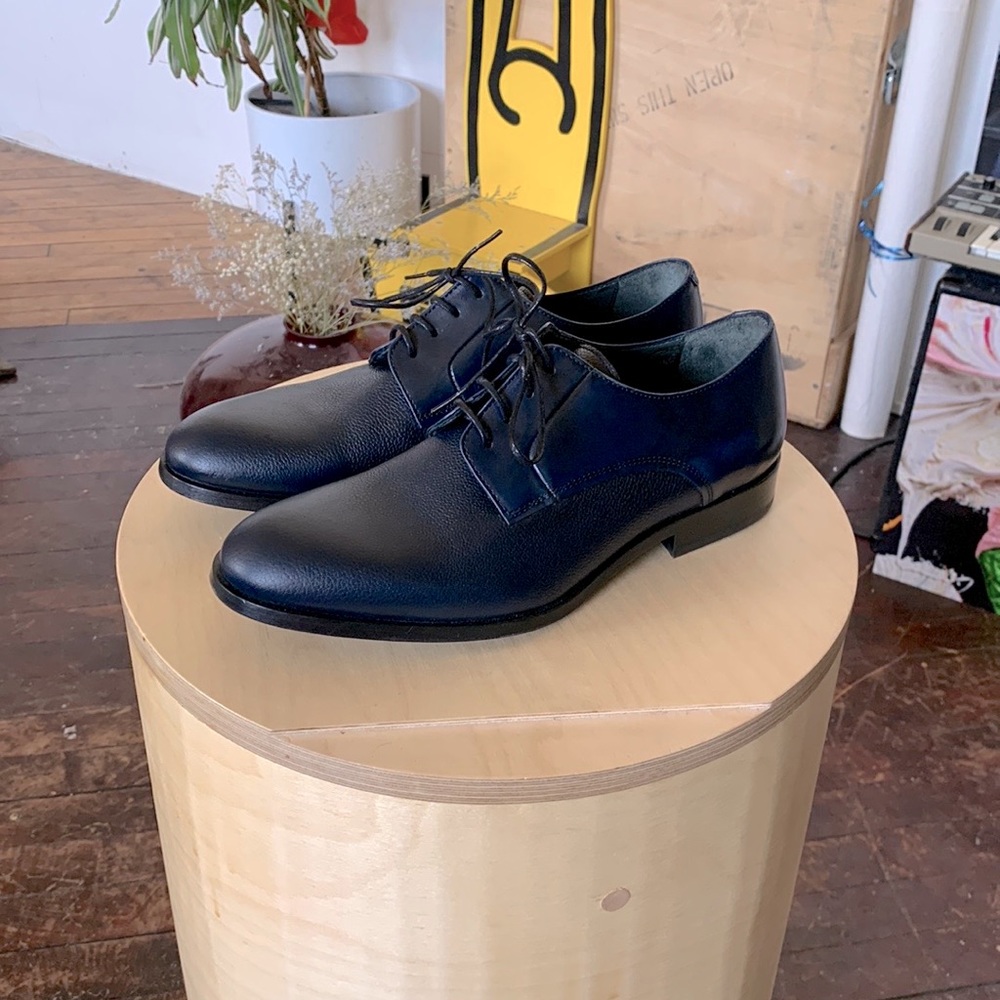 Lanvin oxfords in blue leather size 7 mens